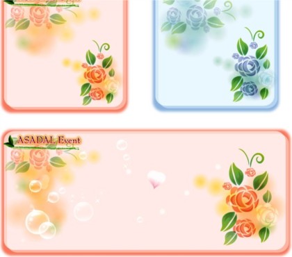 sweet stationery rose banners 