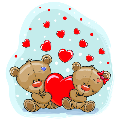 teddy bear red heart cards card 