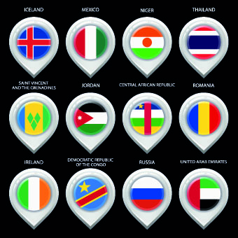 Vector Map marker elements 05