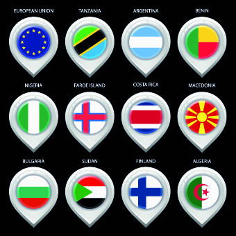 Vector Map marker elements 06