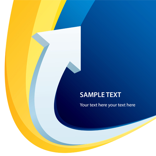 Set of Wave arrows vector backgrounds 03