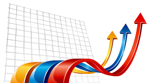 Set of Wave arrows vector backgrounds 04