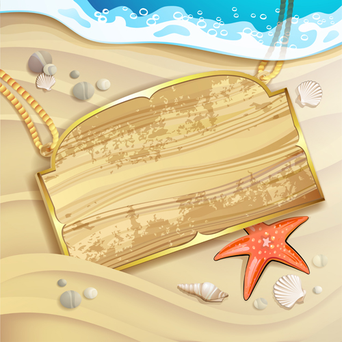Wooden Pirate Tag vector 04