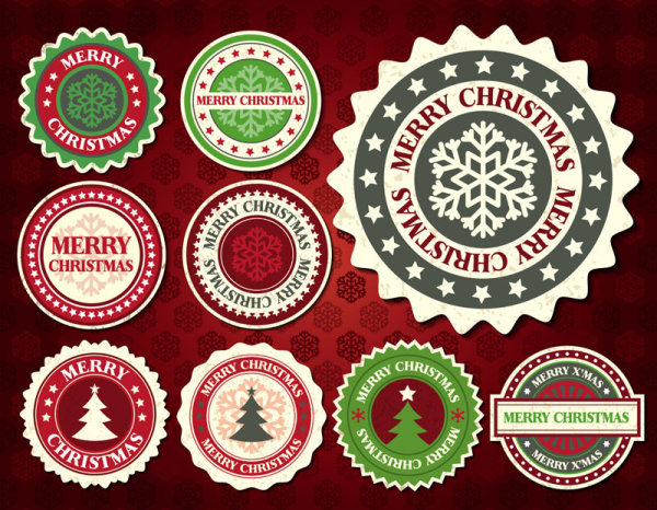 Festival Style elements label vector 01