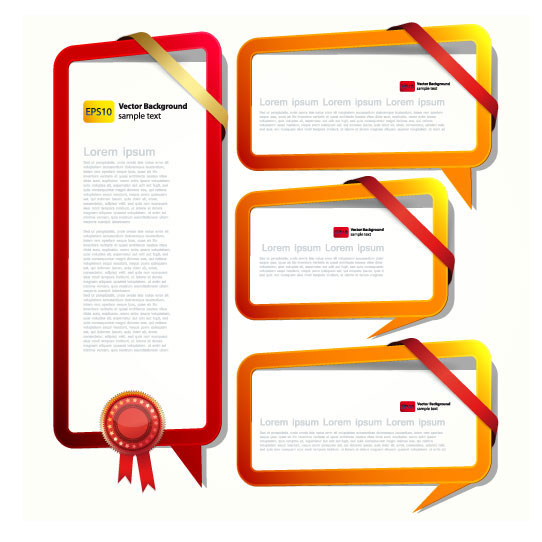Speech Bubbles in empty frame vector 02