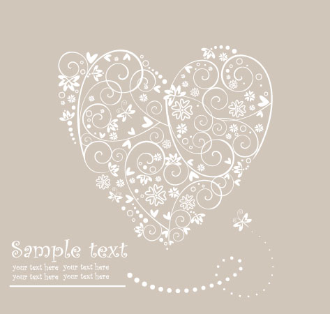 Hand drawn Retro flower Decoration background vector 04