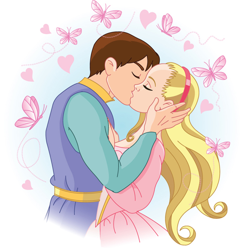 Couples design elements vector set 01