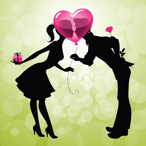 Couples design elements vector set 05