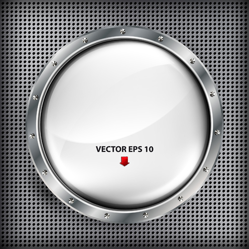 Steel porthole elements vector background 04