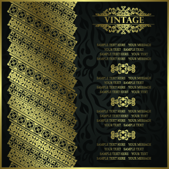 Vintage ornament background art 04