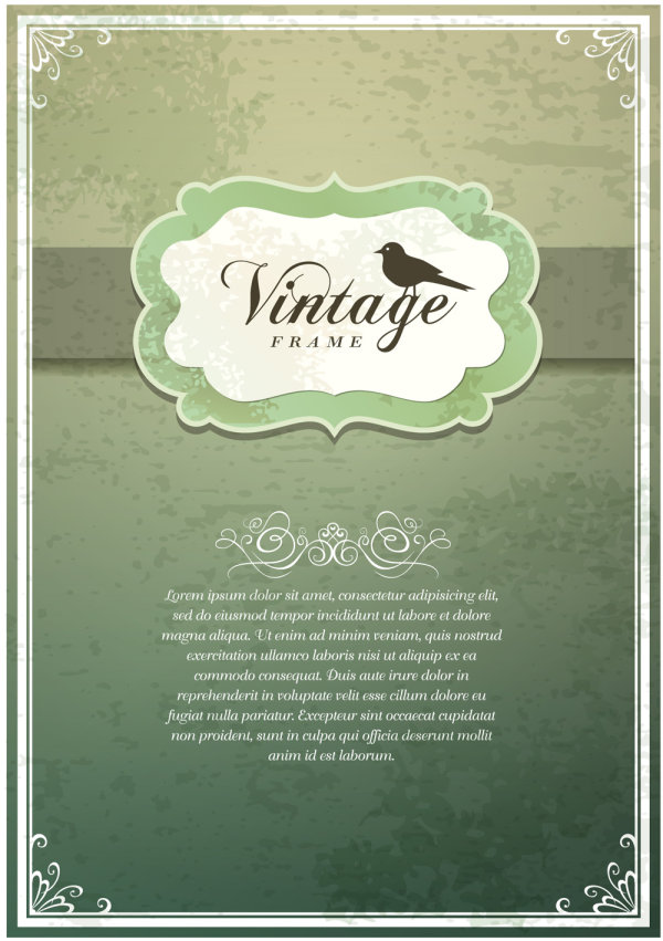 Vintage Cover the background free vector 03