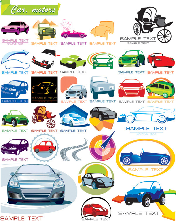 icons graphic car 