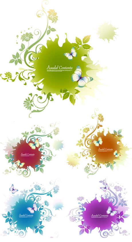 Patterns of plant Border trend vector