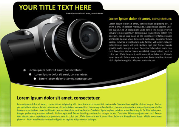 Set of Camera background vector 05