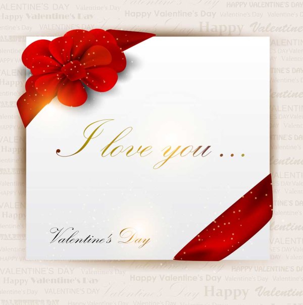 Valentine Day gift cards vector material 01