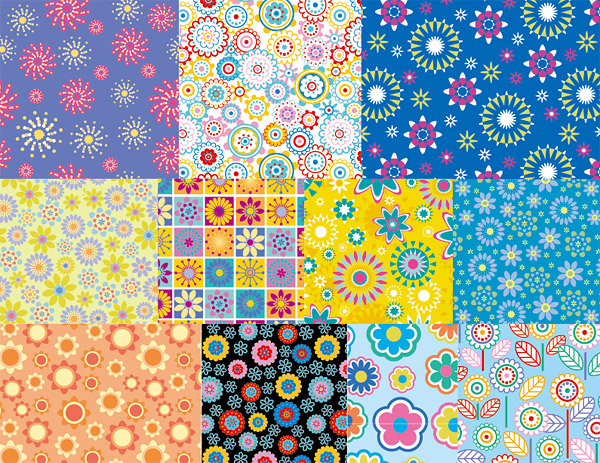 Flowers seamless background vector