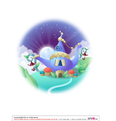 lovely cartoon scene set 17 vector