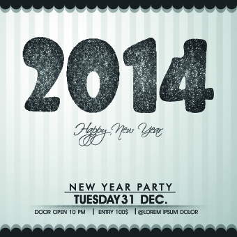 vector material new year material happy 2014 