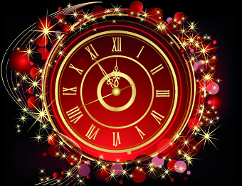 new year clock background 2014 