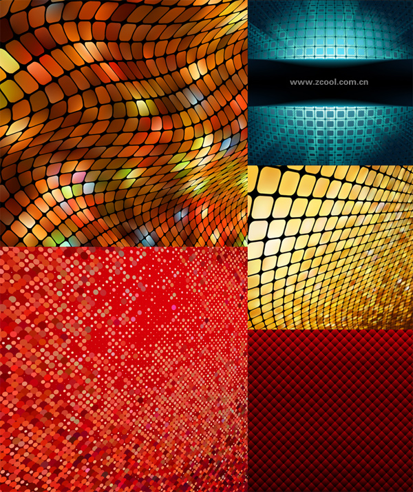 dynamic mosaic background Vector Graphic