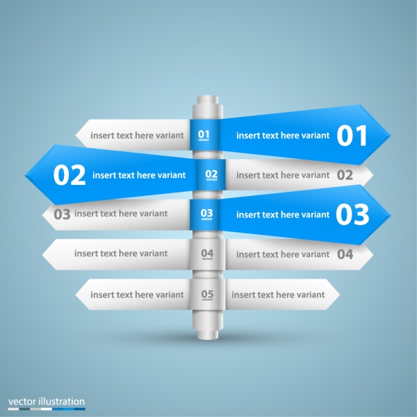 3D oriented infographics vector
