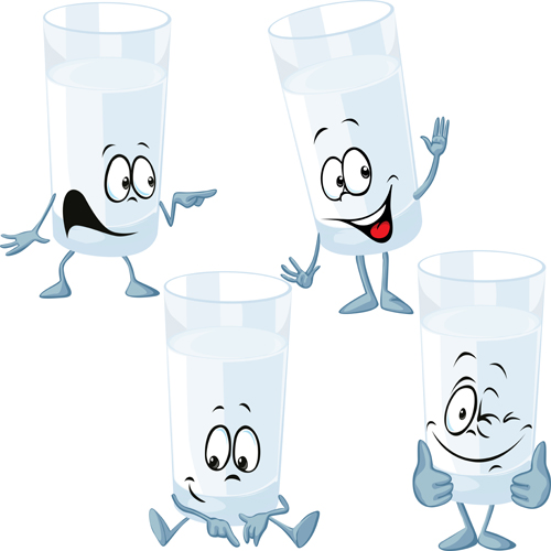glass cup characters cartoon Amusing 