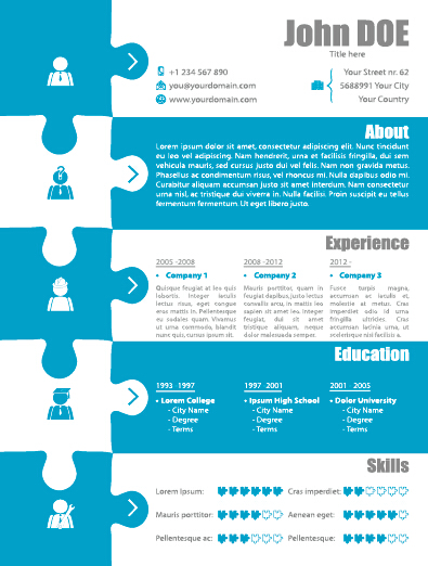 Blue with white business template