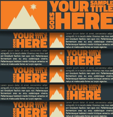 Orange style business template vector design 05