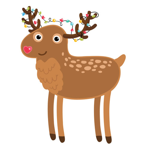 material deer christmas 