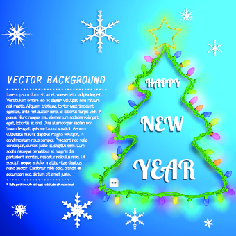 vector background snowflake christmas tree christmas background 