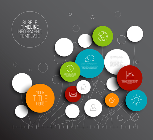 template vector template infographic colored circles 