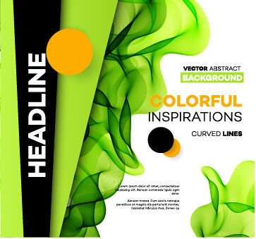 Colored wavy background abstract vector 01