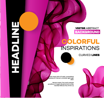 Colored wavy background abstract vector 02