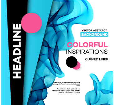 Colored wavy background abstract vector 03