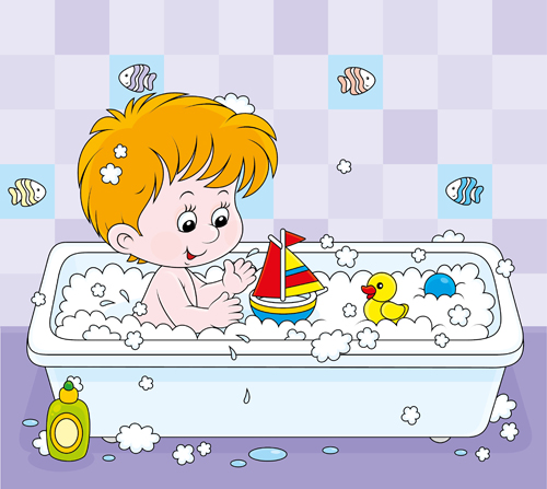 Cute kids playing design vector 04