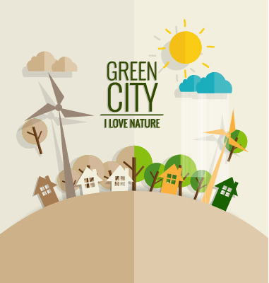 Eco friendly love nature vector template 04
