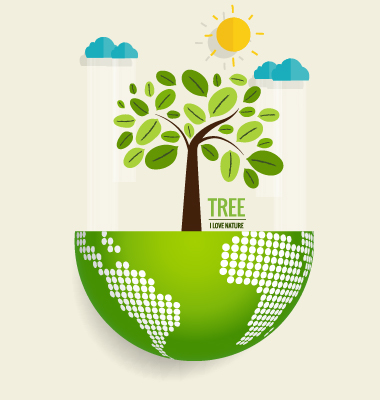 Eco friendly love nature vector template 05