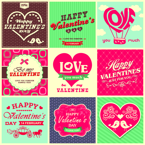 valentines day Valentine day valentine ornament labels label elements element 