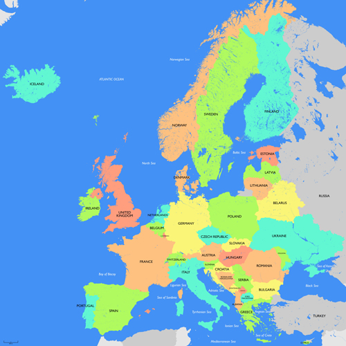 Europe map vectors design 02 Europe map vectors design 02