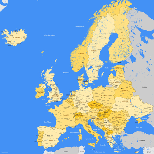 Europe map vectors design 03 Europe map vectors design 03
