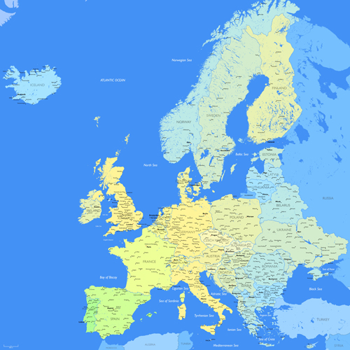 Europe map vectors design 04 Europe map vectors design 04