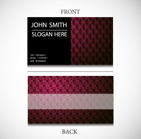 tern business cards vector design 01 Exquisite pattern business cards vector design 01