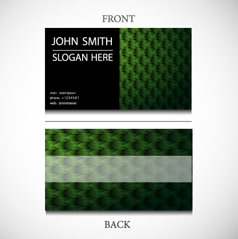 Exquisite pattern business cards vector design 02