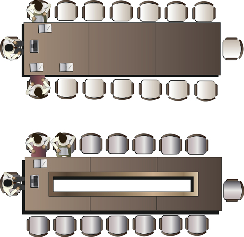 Flat office meeting template vector design 02 Flat office meeting template vector design 02