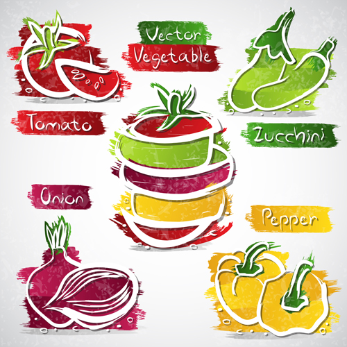 Fruits abstract design vector 02