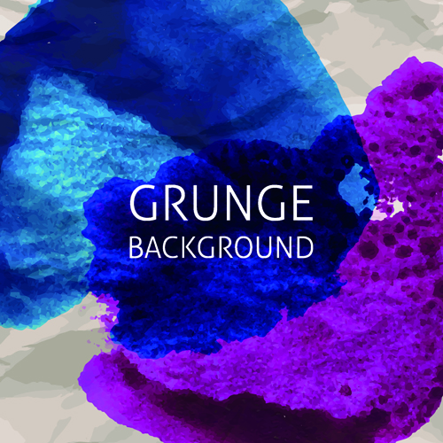 Grunge watercolor background vector design 02