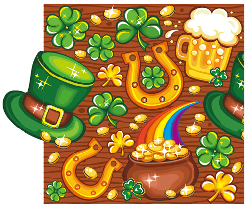 Happy St Patricks Day vector material set 05
