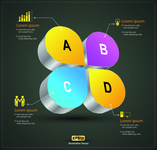 Creative 3D Infographic design vector 03