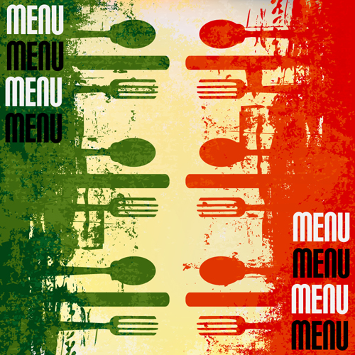 Retro Italian Menu design vector set 02