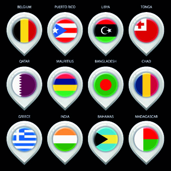 Vector Map marker elements 01